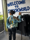 "Shook Scoliosis" One-of-One Denim Jacket