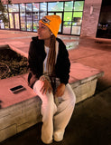 Shook Face Blazing Orange Beanie