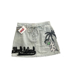 "Shook Island"  Denim Skirt