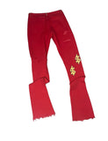 "Reaching for Stars" Red Stacked Denim