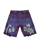 "Be Someone" denim shorts (Purple)