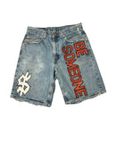 "Be Someone" Denim shorts (Red/White)